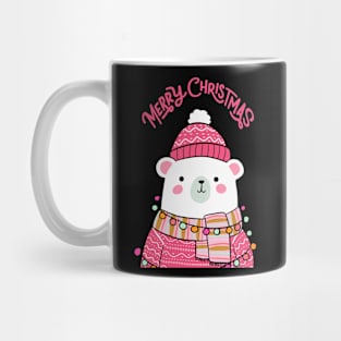 Merry Christmas a cute polar bear ready for the holiday Mug